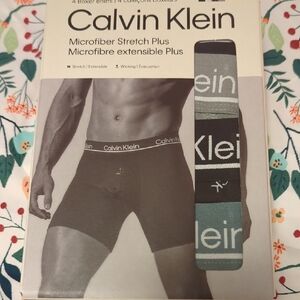 Calvin Klein Men's Microfiber Stretch Boxer Briefs - Black and Gray